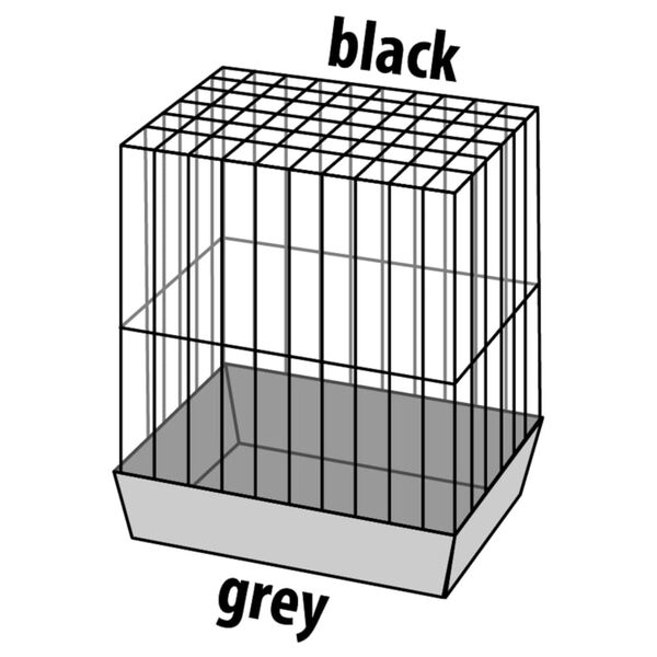 FLAMINGO Undulatbur Marja 54x34x75 cm svart