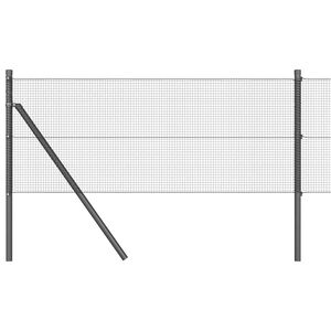 vidaXL Svetsat tr&aring;dgaller markf&auml;ste 50 x 0,4 m PVC-belagda st&aring;l Gr&aring;
