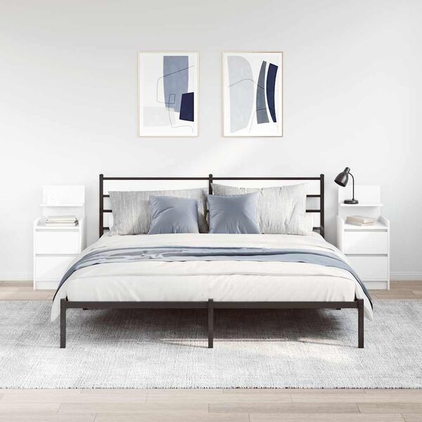 vidaXL S&auml;ngsk&aring;p med 2 l&aring;dor 2 st vit 38x34x80 cm