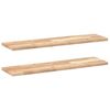 vidaXL Sv&auml;vande hyllor 2 st 80x20x2 cm obehandlat massivt akaciatr&auml;