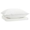 vidaXL 90% G&aring;sdun T&auml;cke Set FULDA 2 st 150 x 200 cm Sommar 100 GSM Vit