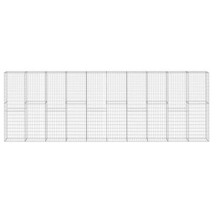 vidaXL Gabionmur i galvaniserat st&aring;l 600x30x200 cm
