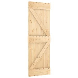 vidaXL Skjutd&ouml;rr NARVIK Naturlig och svart 70 x 210 cm (213,5 cm)