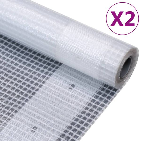 vidaXL Leno presenning 2 st 260 g/m² 3x6 m vit