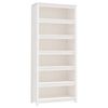 vidaXL Bokhylla vit 80x35x183 cm massiv furu