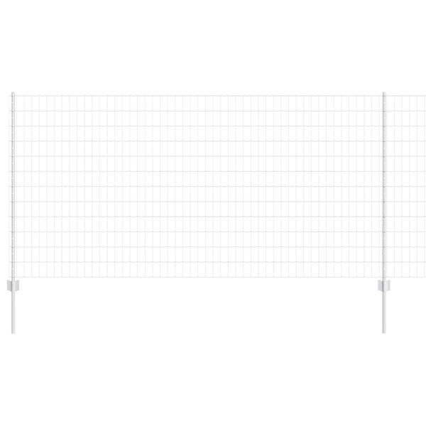 vidaXL St&auml;ngsel med stolpe Silver 1,2 x 10 m St&aring;l