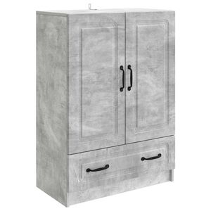 vidaXL Sideboard med l&aring;da Betonggr&aring; 66 x 34,5 x 92 cm Konstruerat tr&auml;