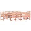 vidaXL Matgrupp f&ouml;r tr&auml;dg&aring;rden 11 delar massivt douglastr&auml;