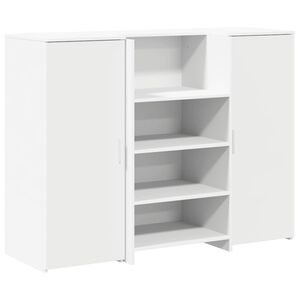 vidaXL Receptionsdisk vit 135x50x103,5 cm konstruerat tr&auml;