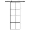 vidaXL Skjutd&ouml;rr med beslagset ESG glas och aluminium 76x205 cm