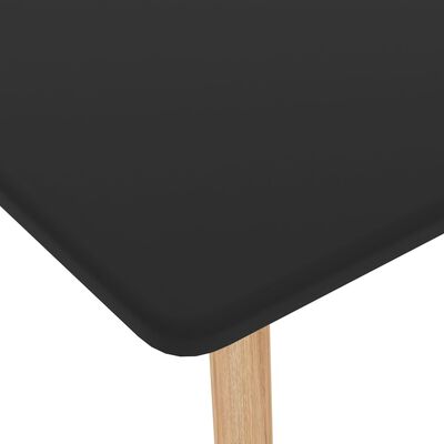 vidaXL Barbord svart 120x60x105 cm MDF och massivt bokträ