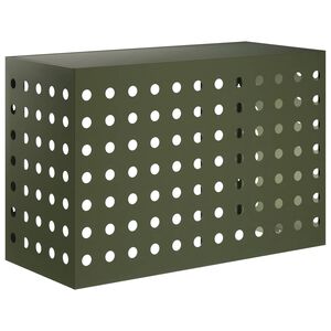 vidaXL T&auml;ckning f&ouml;r Luftkonditionering Olivgr&ouml;n 90 x 40 x 60 cm St&aring;l