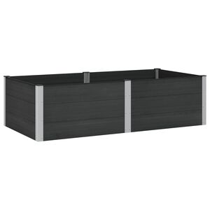 vidaXL Upph&ouml;jd odlingsl&aring;da Svart 200 x 100 x 54 cm