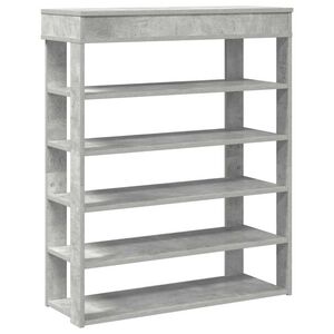 vidaXL Skohylla betonggr&aring; 80x30x98 cm konstruerat tr&auml;