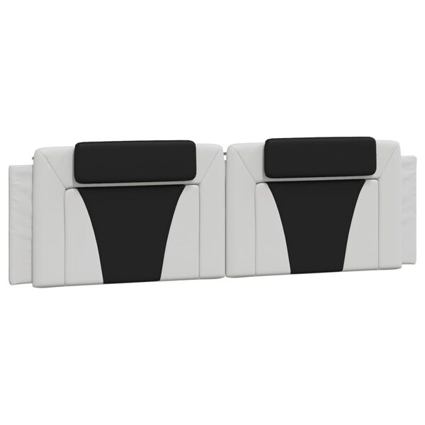 vidaXL Headboard Cushion "Viana" White and Black 180 cm Faux Leather