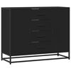vidaXL Sk&auml;nk svart 92x35x76 cm konstruerat tr&auml;