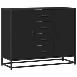 vidaXL Sk&auml;nk svart 92x35x76 cm konstruerat tr&auml;