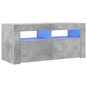 vidaXL TV-b&auml;nk med LED-belysning betonggr&aring; 90x35x40 cm