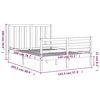vidaXL S&auml;ngram utan madrass vit 140x200 cm massiv furu