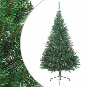 vidaXL Halv plastgran med fot gr&ouml;n 210 cm PVC