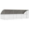 vidaXL H&ouml;nsbur med 1 d&ouml;rr 3 st Silver 600x200x200cm Galvaniserat st&aring;l