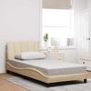 vidaXL Bed Frame without Mattress "Hanko" Cream 100x200cm Fabric