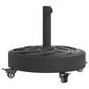 vidaXL Parasollfot med hjul f&ouml;r &Oslash;38 / 48 mm stolpar 27 kg rund