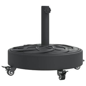 vidaXL Parasollfot med hjul f&ouml;r &Oslash;38 / 48 mm stolpar 27 kg rund
