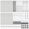 vidaXL Sexkantigt staket med stolpe 100 x 0,6 m Galvaniserat st&aring;l Mesh