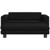 vidaXL Barnsoffa med fotpall svart 100x50x30 cm sammet