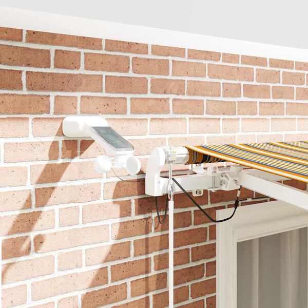 vidaXL Utf&auml;llbar markis med LED -remsljus Flerf&auml;rgsdesign 300 x 250 cm