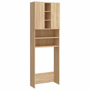 vidaXL Tv&auml;ttmaskinssk&aring;p sonoma-ek 64x25,5x190 cm