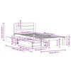 vidaXL Sängram utan madrass vaxbrun 75x190 cm massiv furu