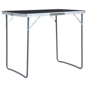 vidaXL Hopf&auml;llbart campingbord med metallram 80x60 cm gr&aring;