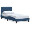 vidaXL Bed Frame without Mattress Blue 90x190 cm Fabric
