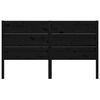 vidaXL Sänggavel svart 206x4x100 cm massiv furu