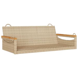 vidaXL Gungb&auml;nk beige 109x62x40 cm konstrotting
