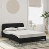 vidaXL Bed with Mattress "Dover" Black 120x200 cm Velvet