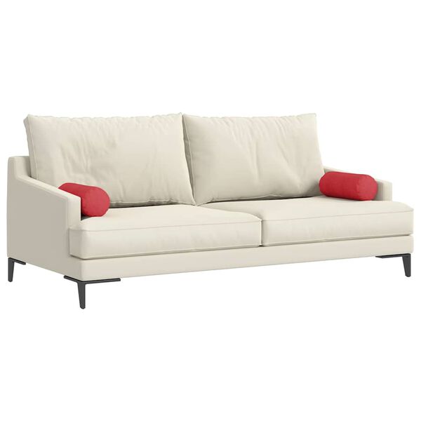 vidaXL Bolsterkuddar 2 pcs Röd Ø 15 x 40 cm tyg