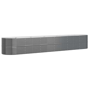 vidaXL Odlingsl&aring;da galvaniserat st&aring;l 440x80x68 cm antracit