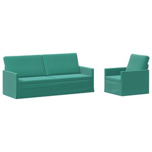 vidaXL Soffset 2 st Turkos Sammet (V)