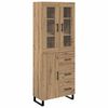vidaXL Sk&aring;p 2 pcs Artisan Ek 69,5 x 34 x 180 cm Konstruerat tr&auml;