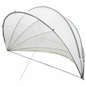 vidaXL Poolkupol 500 x 500 x 236 cm 185T polyester med PU-bel&auml;ggning