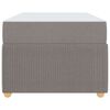 vidaXL Sängram med madrass Taupe 80 x 200 cm tyg
