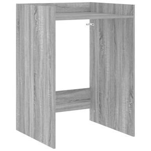 vidaXL Tv&auml;ttmaskinskabinet med lagring Gr&aring; Sonoma 67,5 x 62 x 97 cm