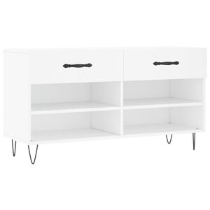vidaXL Skob&auml;nk vit 102x35x55 cm konstruerat tr&auml;