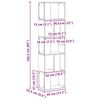 vidaXL Bokhylla 5 hyllplan ek 45x23,5x162,5 cm konstruerat trä