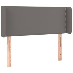 vidaXL S&auml;nggavel med kanter gr&aring; 83x16x78/88 cm konstl&auml;der