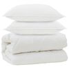 vidaXL Dunt&auml;cke med Kuddar med kudde 3 pcs Vit Mikrofiber