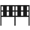 vidaXL Sänggavel svart 125,5x4x100 cm massiv furu